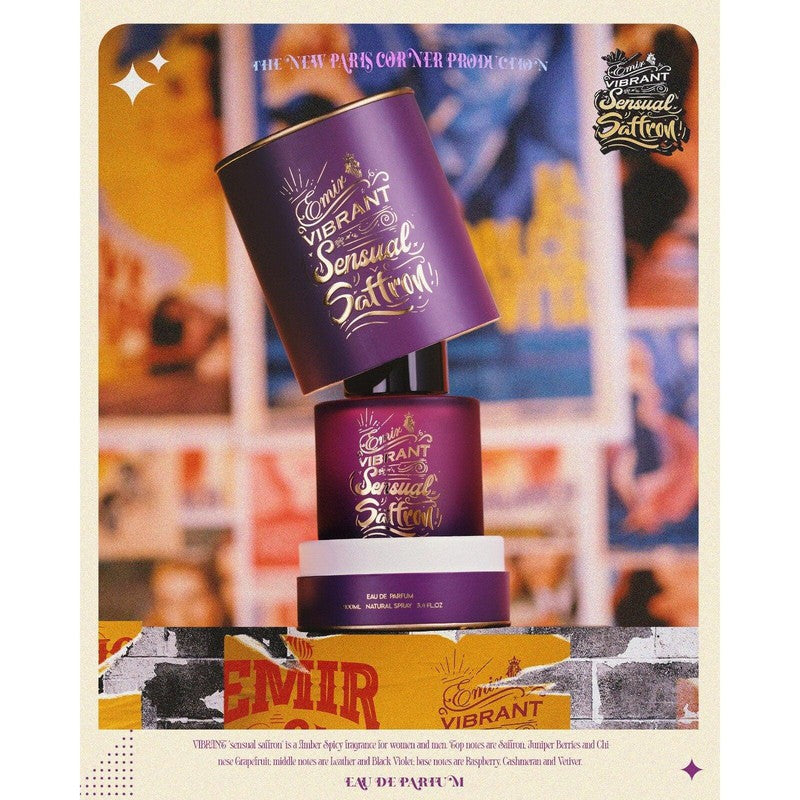 Emir Vibrant Sensual Saffron parfimēts ūdens unisex 100ml - Royal smaržas EMIR Visi