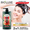 Total Damage Care 2-in-1 šampūns + kondicionieris no BioLuxe Naturals 1000ml